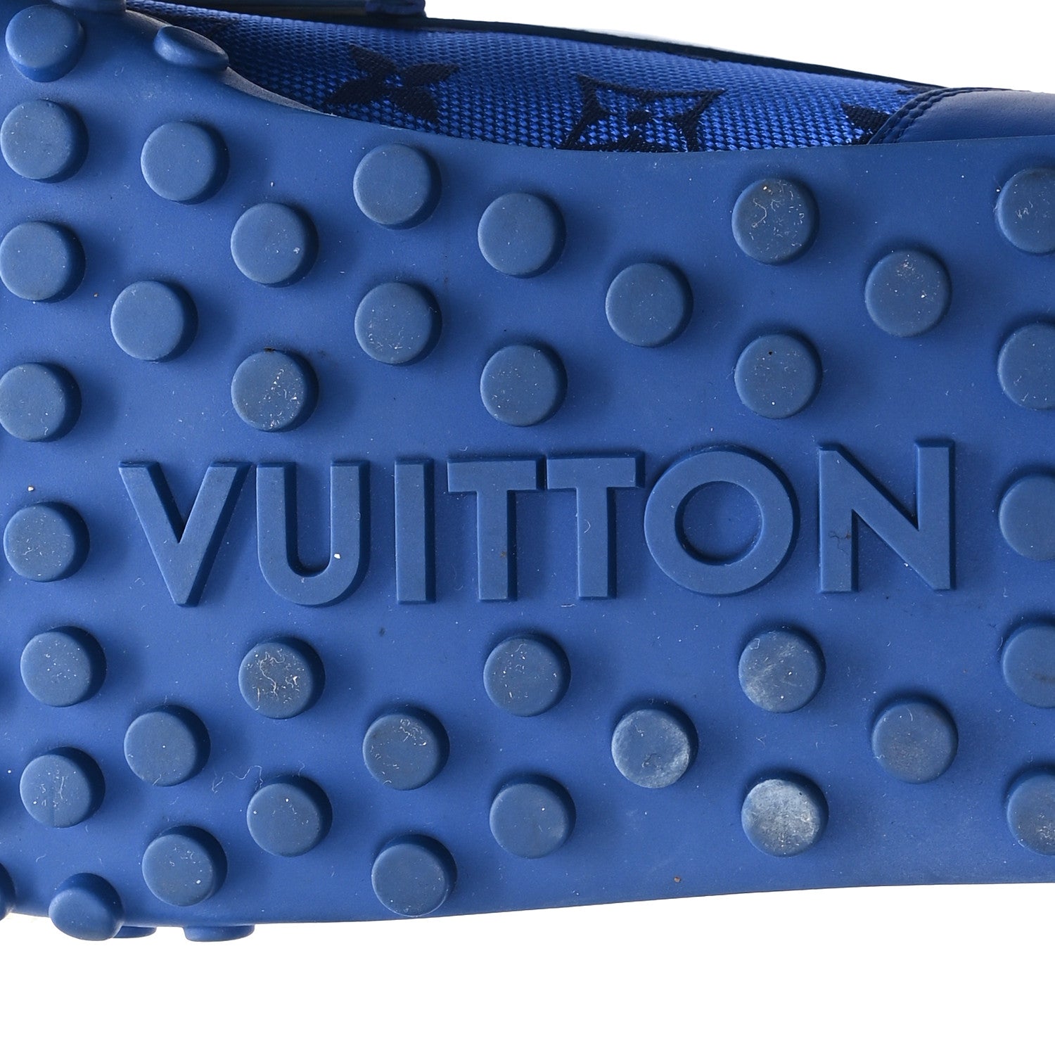 Louis Vuitton Monogram Jacquard Mens LV Racer Mocassin Loafers 9 Blue 7 of 9