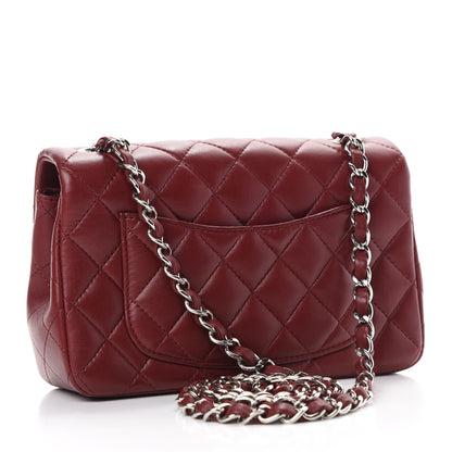 Chanel Lambskin Quilted Mini Rectangular Flap Burgundy 3 of 13