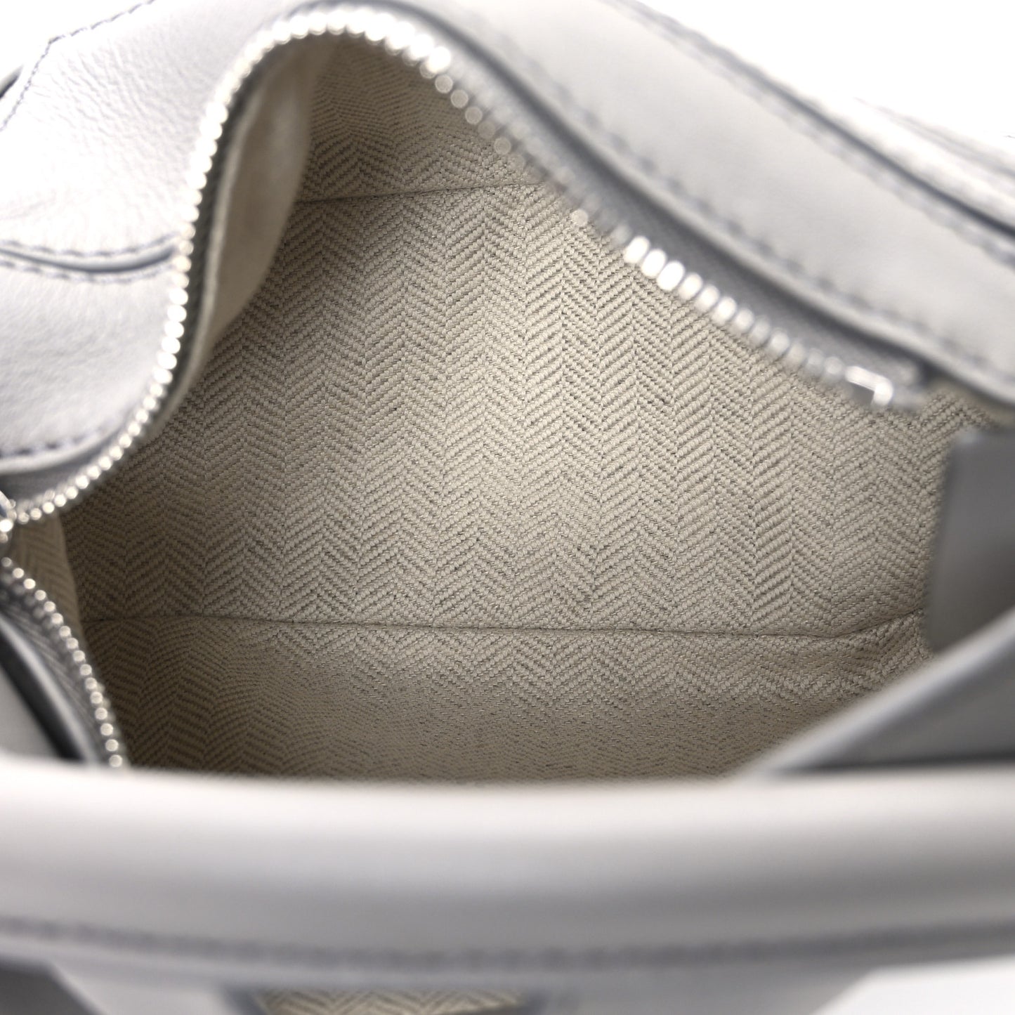Soft Grained Calfskin Mini Puzzle Bag Pearl Grey