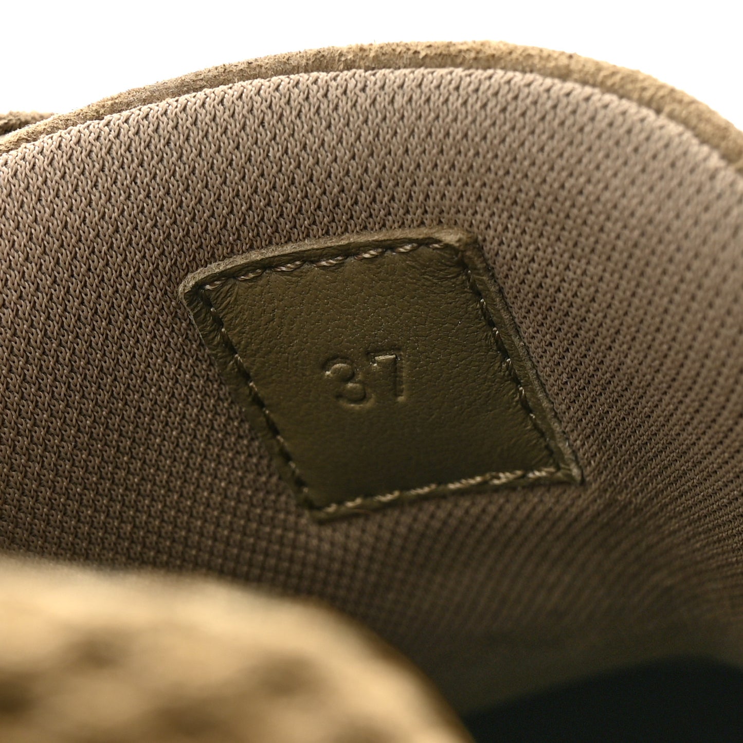 Air Mesh Suede Goatskin Bouncing Sneakers 37 Vert Toundra