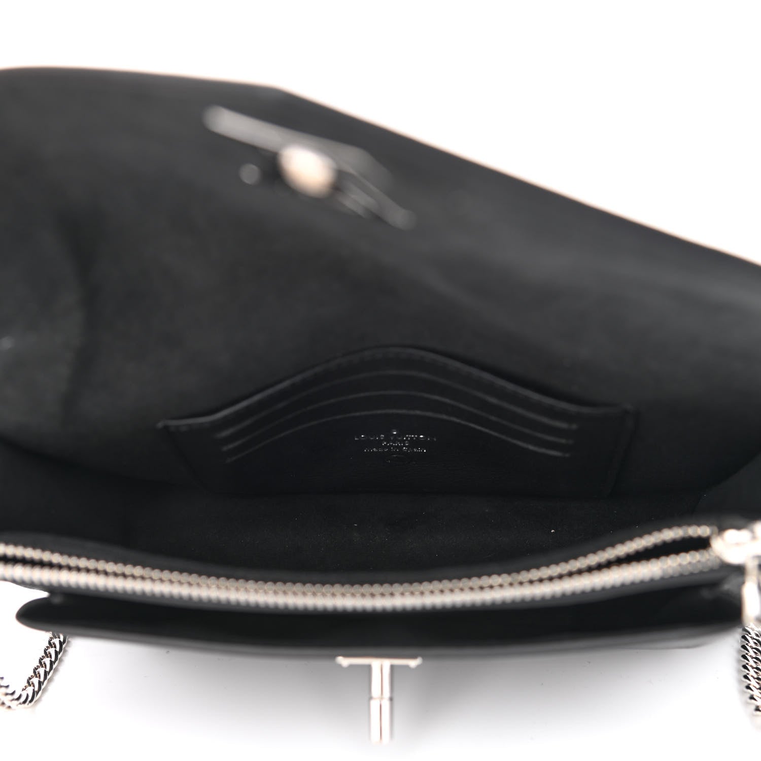 Louis Vuitton Soft Calfskin My Lockme Chain Pochette Black 5 of 10