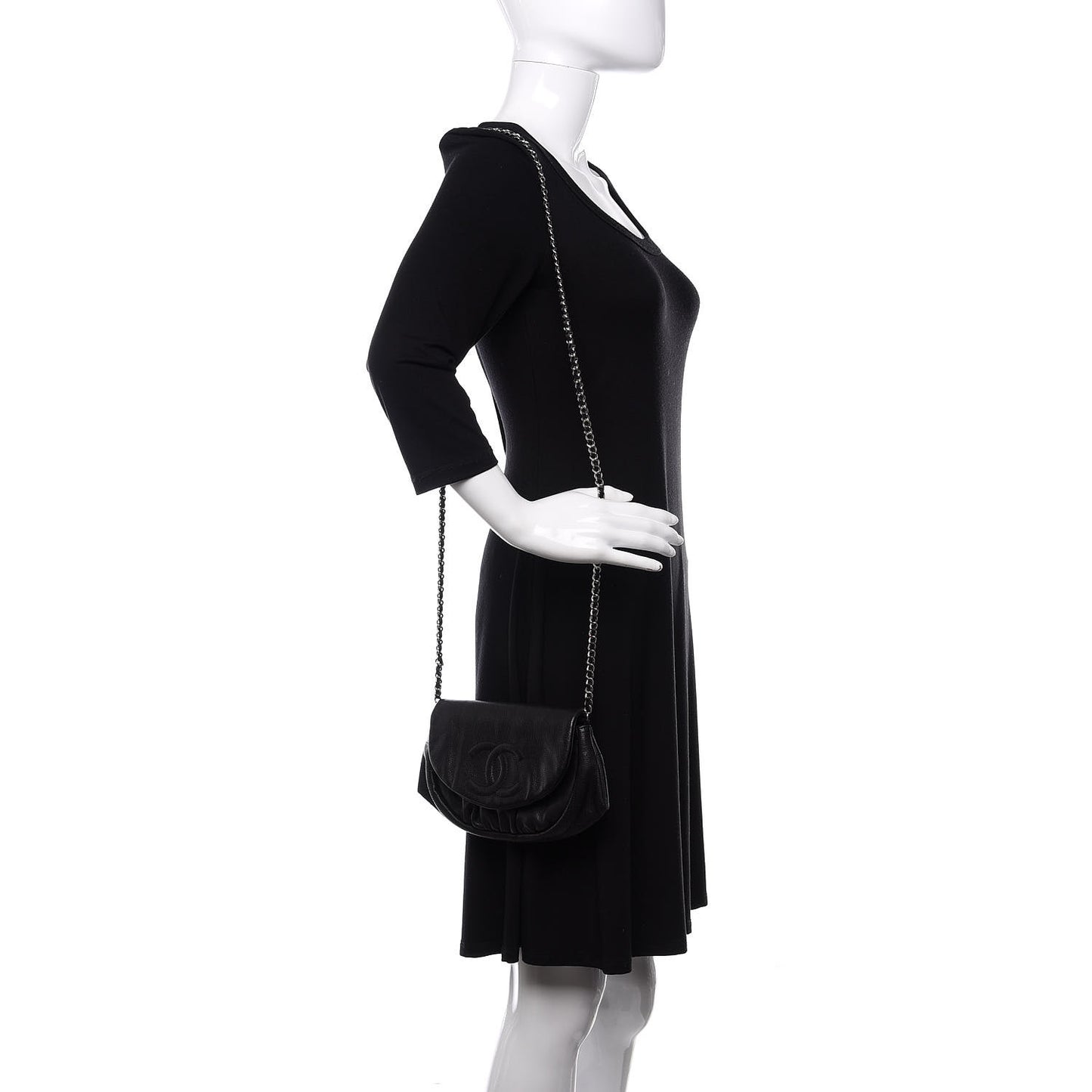 Caviar Half Moon Wallet On Chain WOC Black