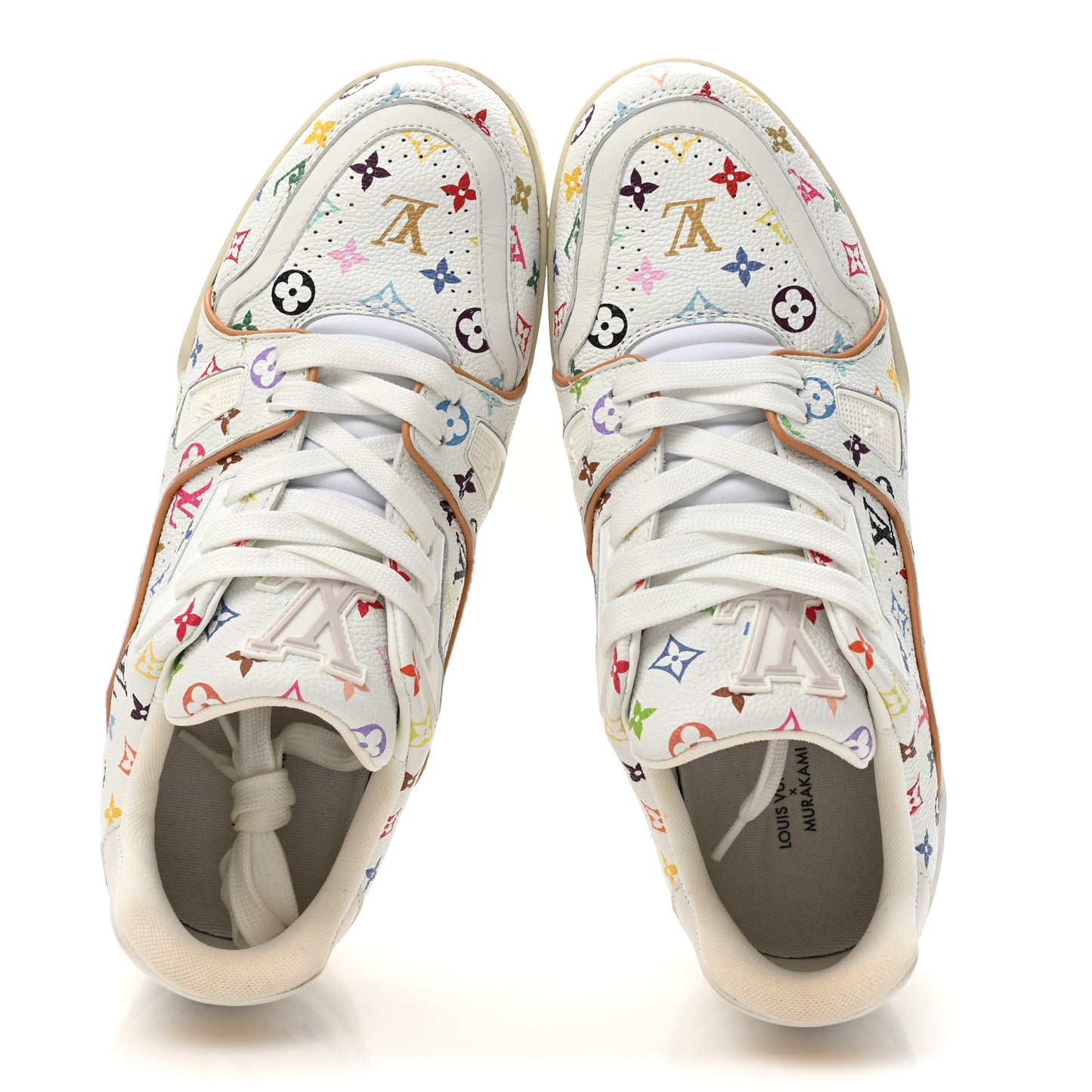 LV X TM Calfskin Monogram Multicolor Womens LV Trainer Sneakers 39 White
