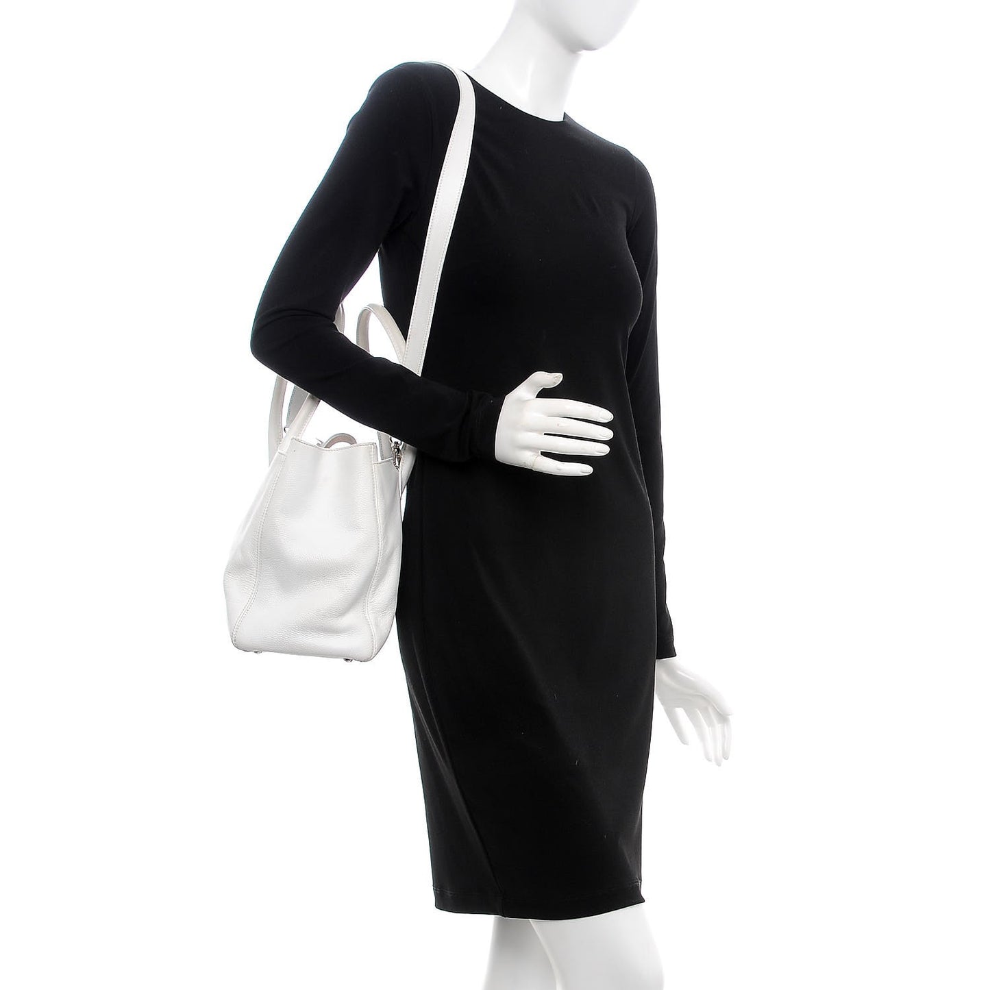 Calfskin Cerf Executive Shopper Tote White