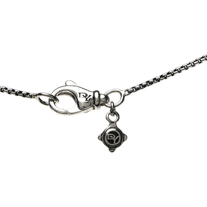 David Yurman Sterling Silver Diamond 9mm Petite Pave Pendant Necklace 4 of 5