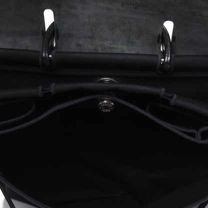 Hermes Toile Vache Calfskin Herbag 40 GM Black 5 of 30