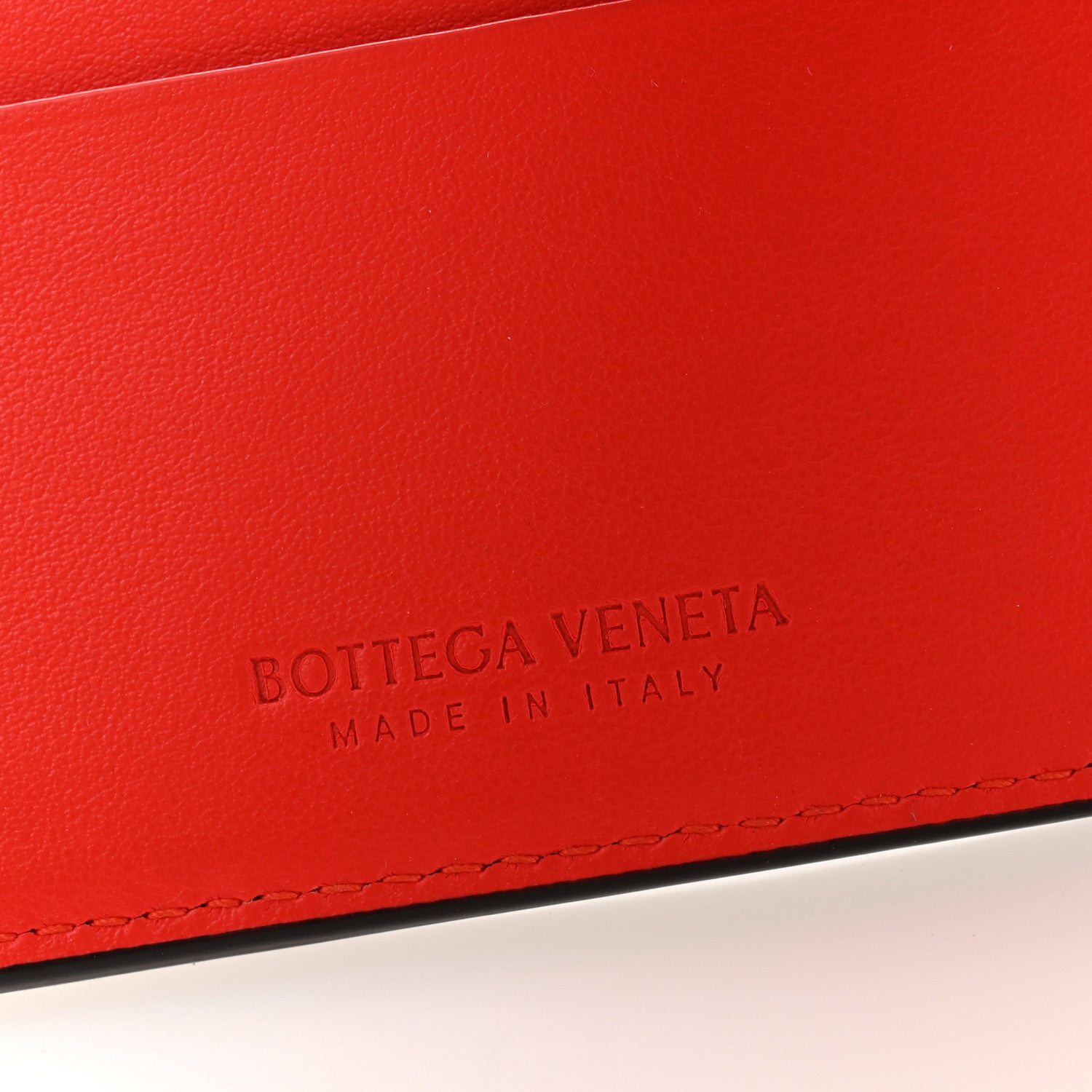Bottega Veneta Nappa Maxi Intrecciato Bi-Fold Wallet Ebene Red 6 of 10