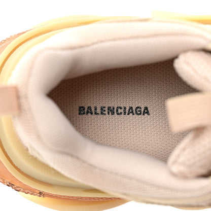 Balenciaga Fabric Mesh Clear Sole Womens Triple S Sneakers 36 Beige 8 of 8