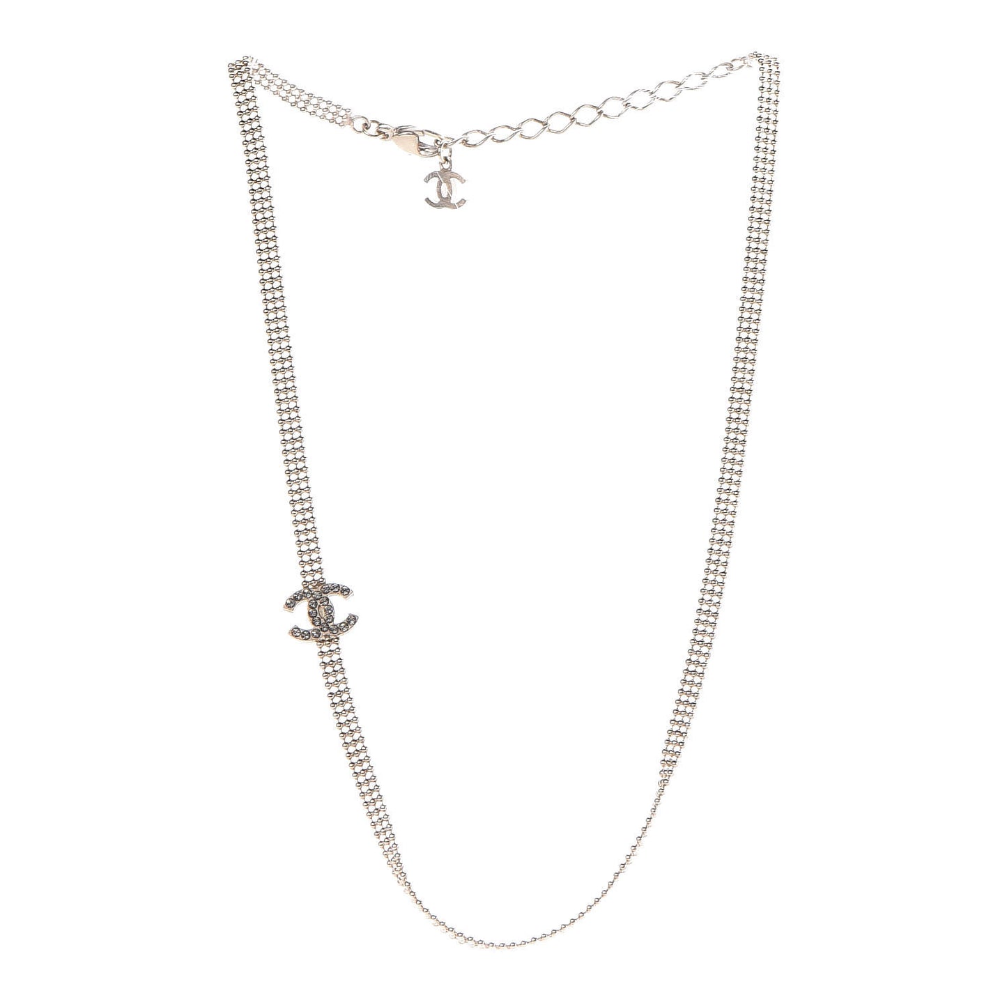 Crystal CC Necklace Gold