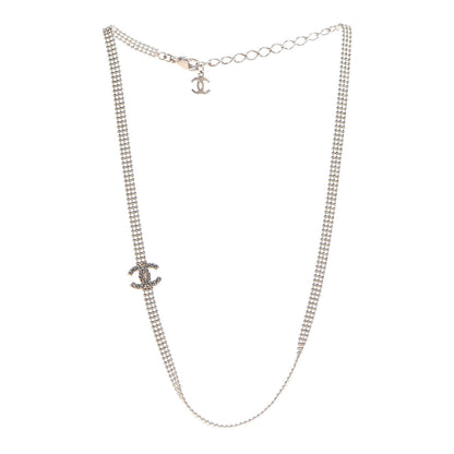 Chanel Crystal CC Necklace Gold 3 of 7