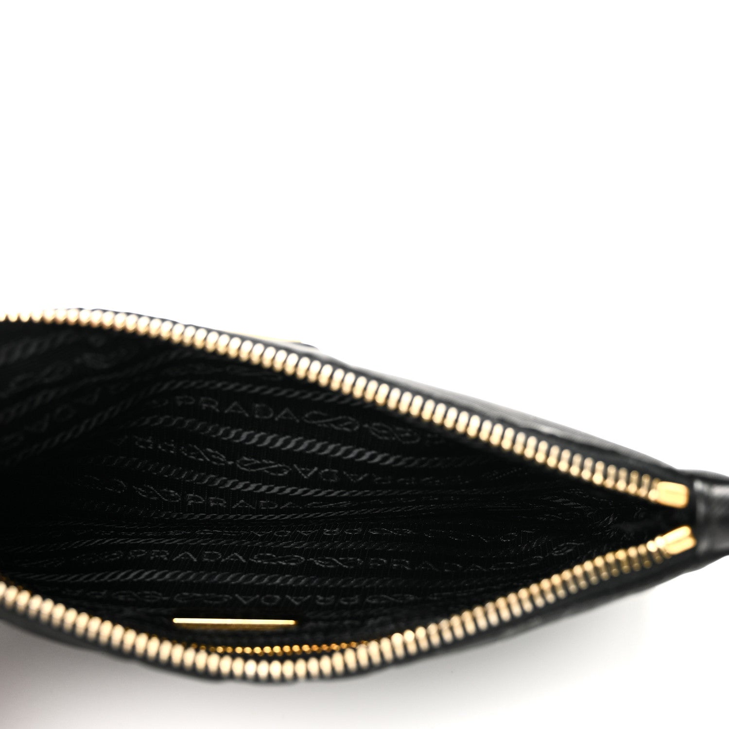 Prada Tessuto Nylon Saffiano Wristlet Black 5 of 9