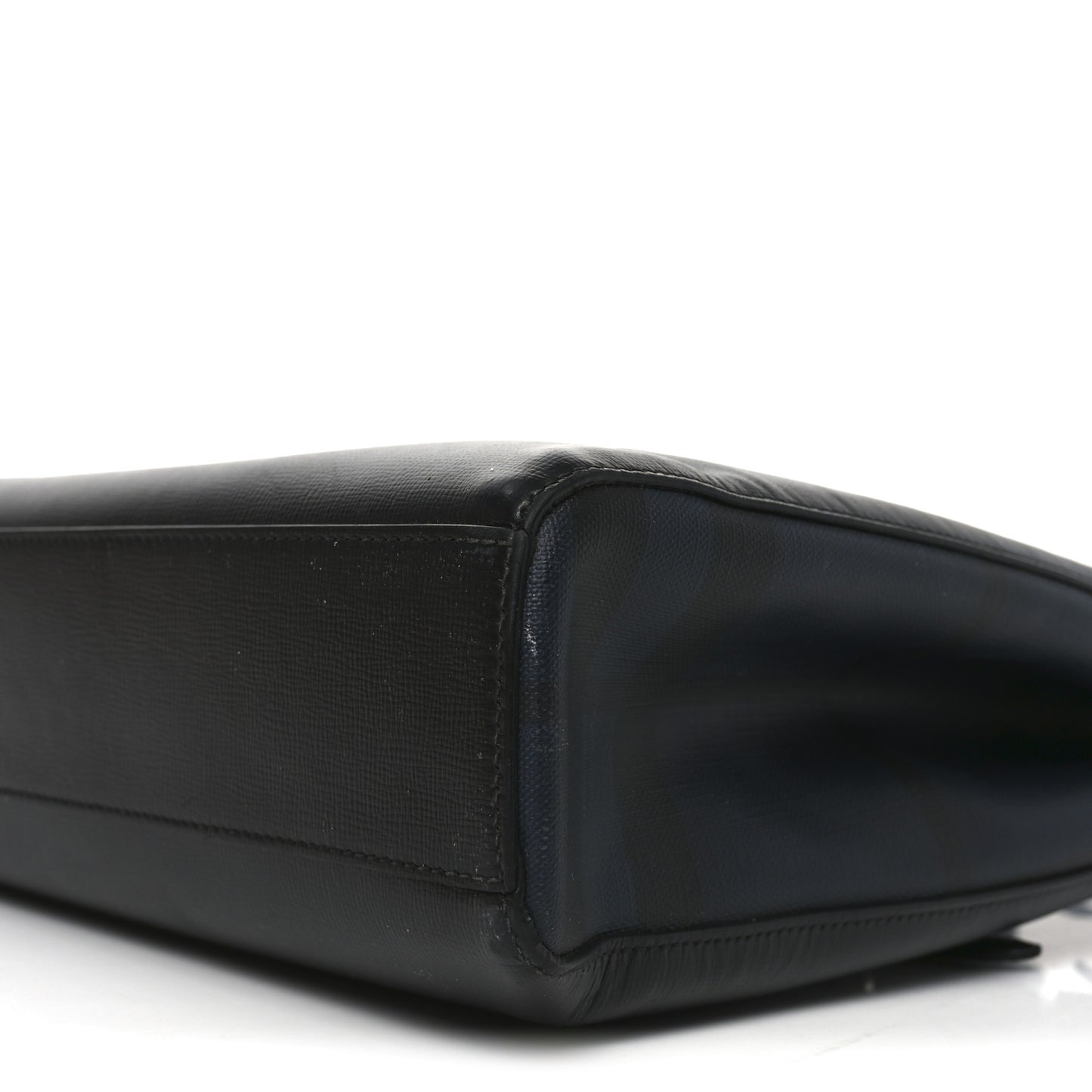 Textured Calfskin Bermondsey Business Briefcase Black