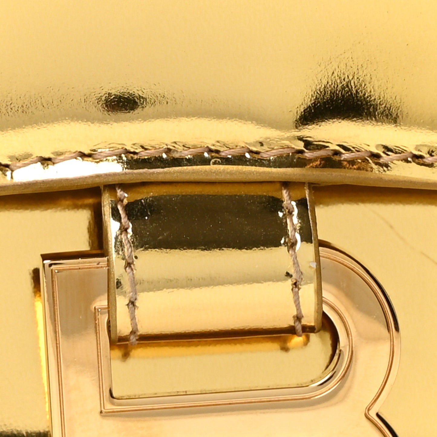 Metallic Calfskin Hourglass Top Handle Bag XS Gold