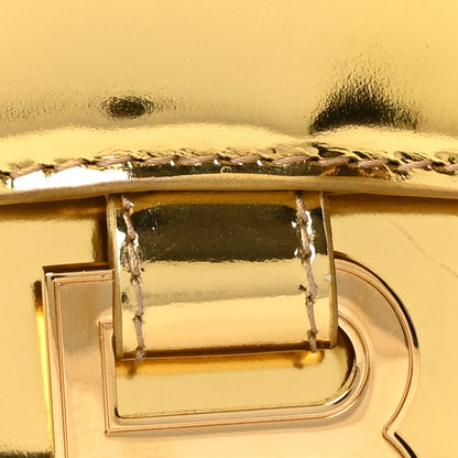 Balenciaga Metallic Calfskin Hourglass Top Handle Bag XS Gold 7 of 9