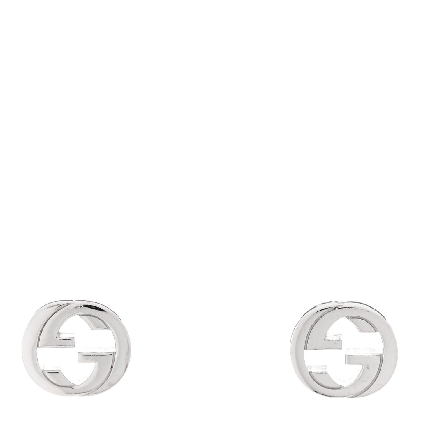 Sterling Silver Interlocking GG Stud Earrings
