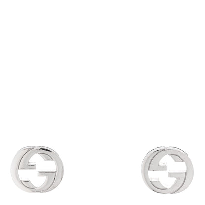 Gucci Sterling Silver Interlocking GG Stud Earrings 1 of 6