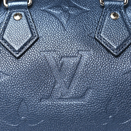 Louis Vuitton Metallic Empreinte Monogram Giant Speedy Bandouliere 20 Navy Nacre 7 of 10
