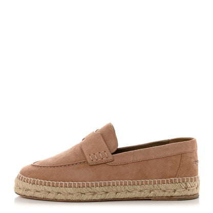 Hermes Suede Calfskin Womens Trip Espadrilles 37 Bois De Santal 1 of 9
