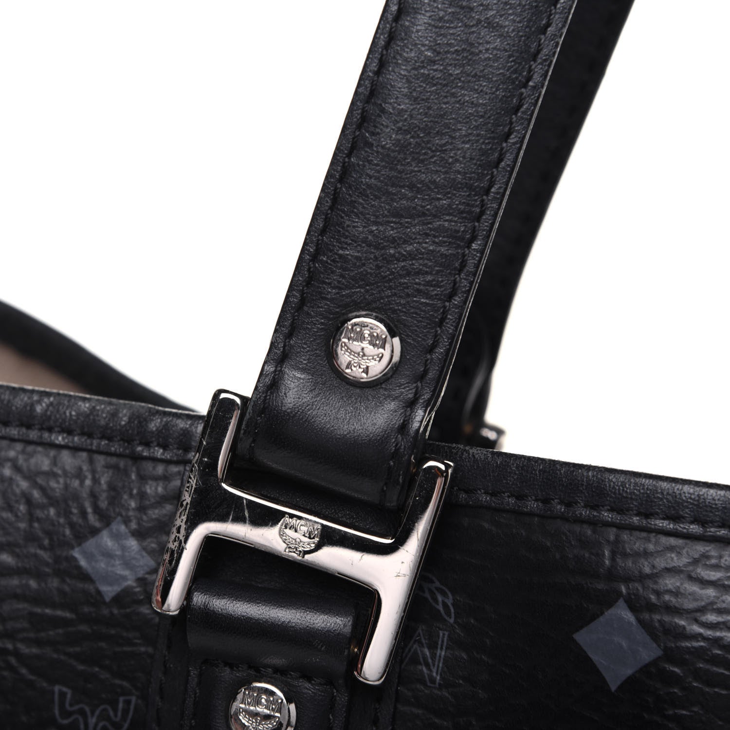 MCM Visetos Shopping Tote Black 28 of 29