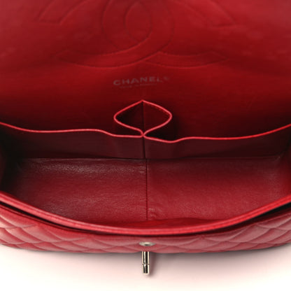 Chanel Caviar Quilted Jumbo Double Flap Red 4 of 5