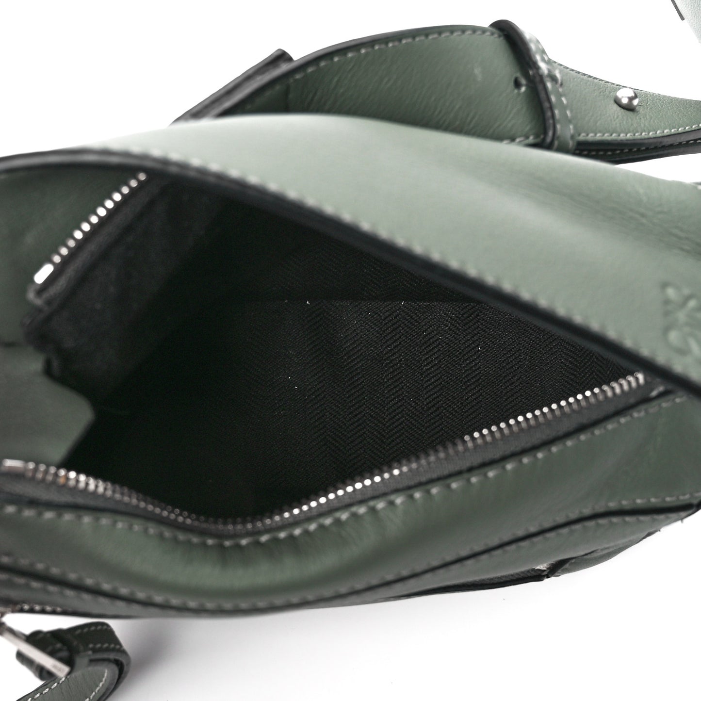 Calfskin Mini Puzzle Bumbag Dark Sage