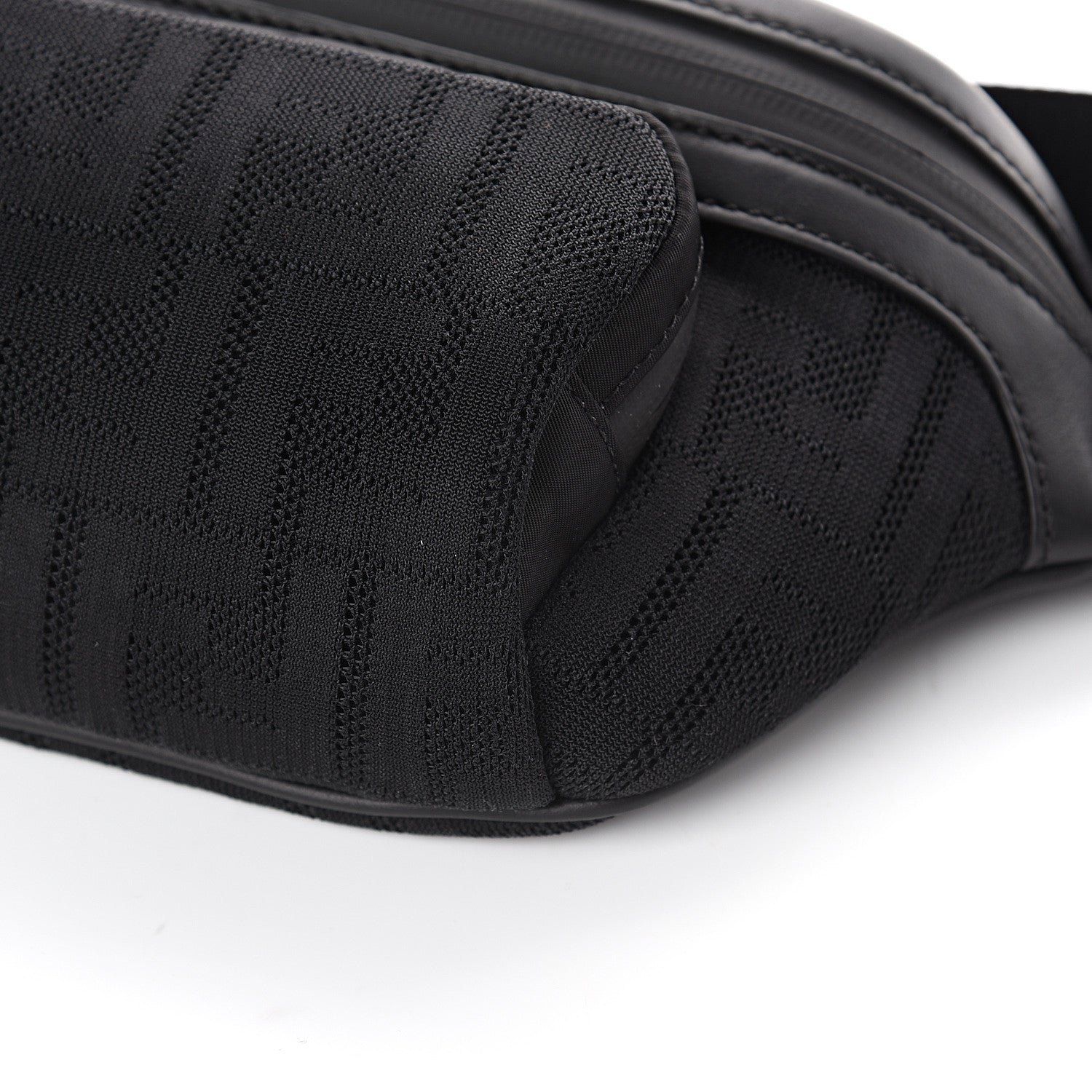 Fendi Neoprene Mesh Vitello Grace FF Pocket Belt Bag Black 8 of 8