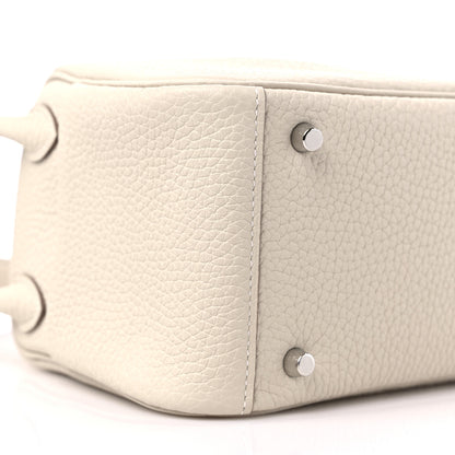 Hermes Taurillon Clemence Mini Lindy 20 Craie 7 of 9