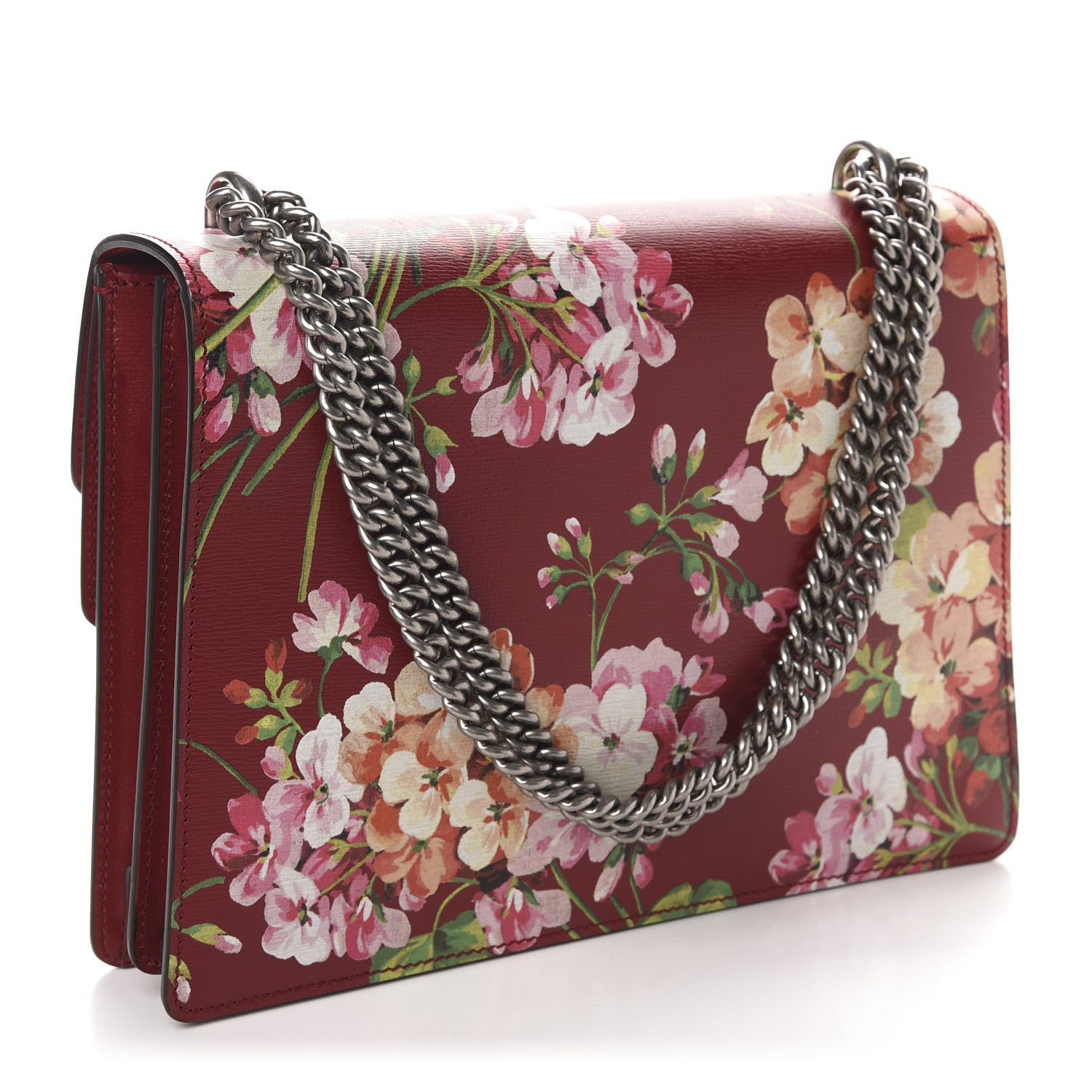 Gucci Calfskin Blooms Print Medium Dionysus Shoulder Bag Romantic Cherry Multicolor 3 of 10