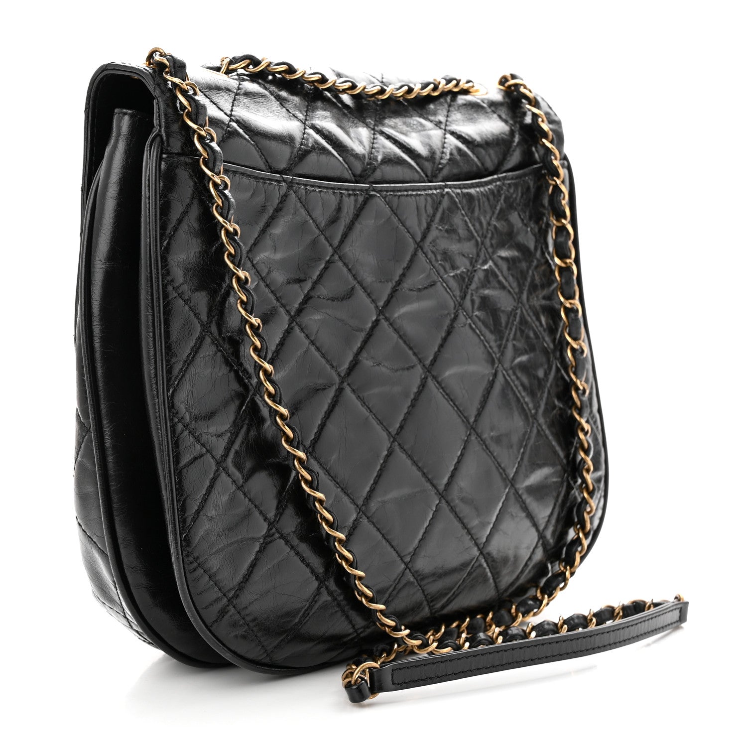 Chanel Glazed Calfskin Quilted Medium Bubble CC Flap Black 3 of 11