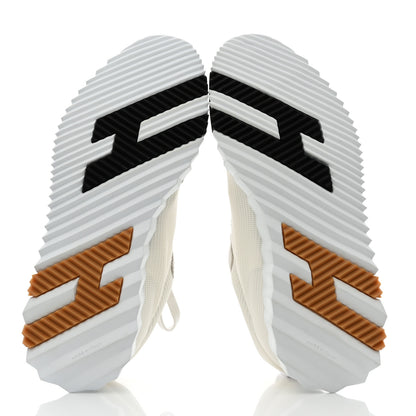 Hermes Technical Canvas Suede Goatskin Bouncing Sneakers 37.5 White 5 of 8