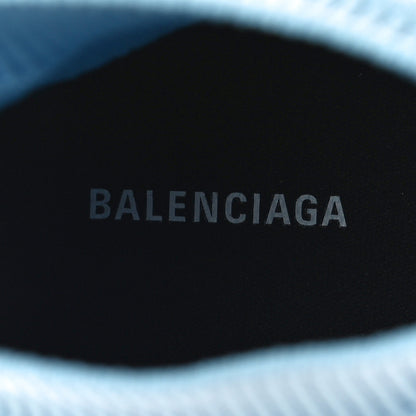 Balenciaga Technical 3D Recycled Knit Bi-Color Womens Speed 2.0 Transparent Sole Sneakers 39 Blue White Transparent Blue 7 of 10