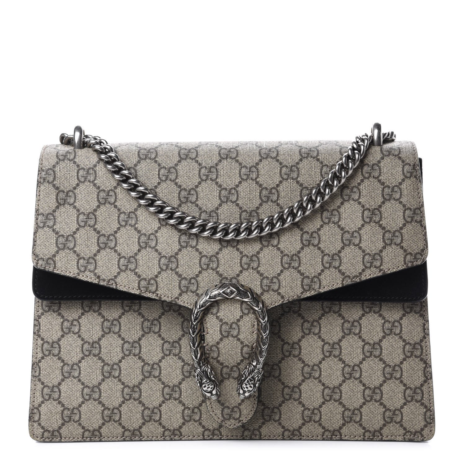 Gucci GG Supreme Monogram Medium Dionysus Shoulder Bag Black 1 of 11