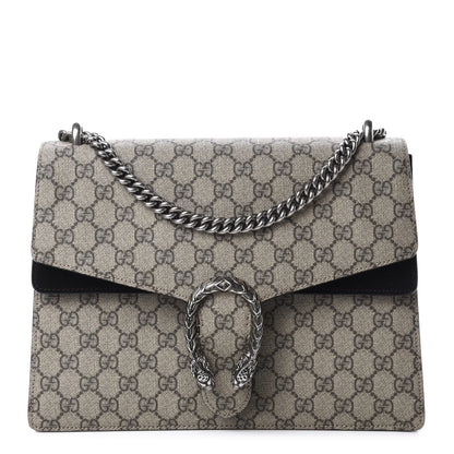Gucci GG Supreme Monogram Medium Dionysus Shoulder Bag Black 1 of 11