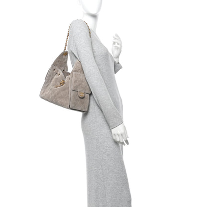 Chanel Suede Quilted Small Chanel 25 Handbag Dark Grey 2 of 12