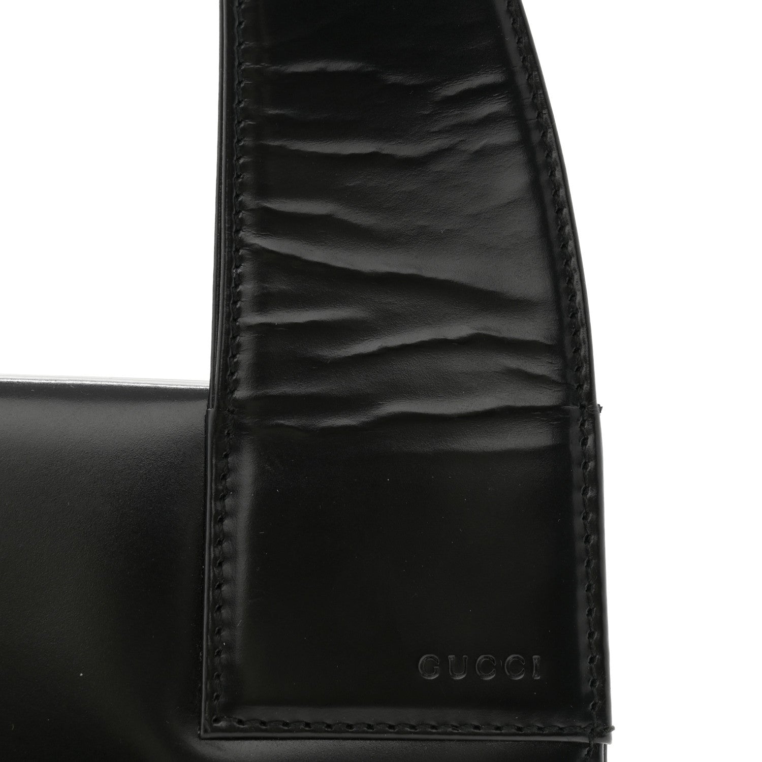 Gucci Shiny Calfskin Shoulder Bag Black 11 of 12
