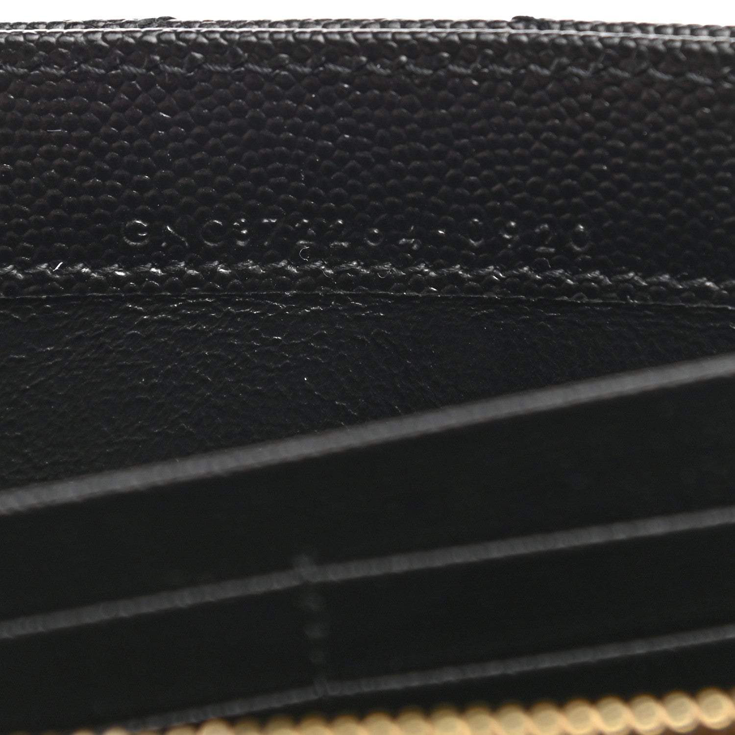Saint Laurent Grain De Poudre Matelasse Chevron Monogram Flap Wallet Black 8 of 8