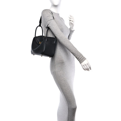Hermes Taurillon Clemence Lindy 26 Black 2 of 12