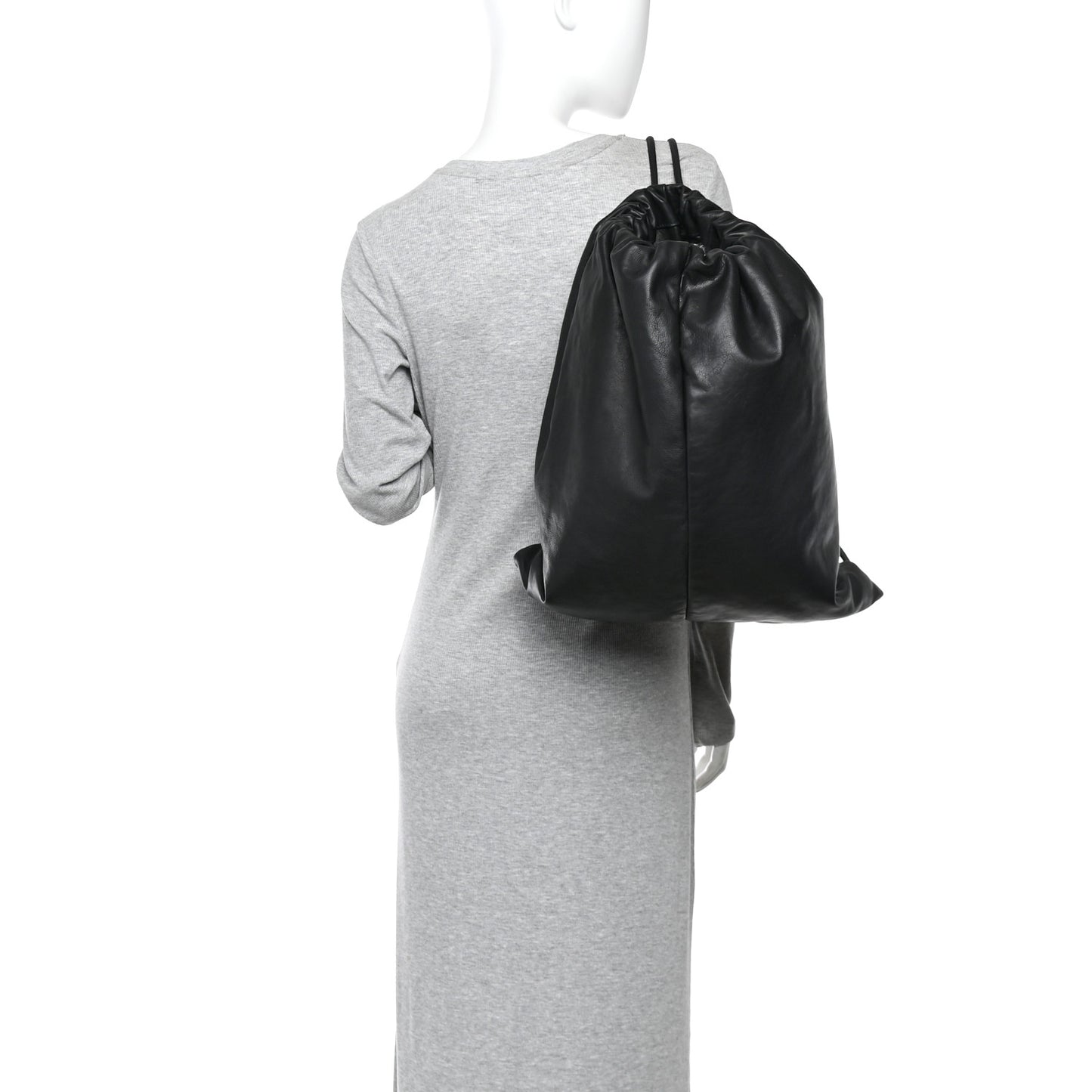 Nappa Puffy Backpack Black
