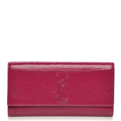 Saint Laurent Textured Patent Small Belle De Jour Clutch Fuchsia 1 of 8