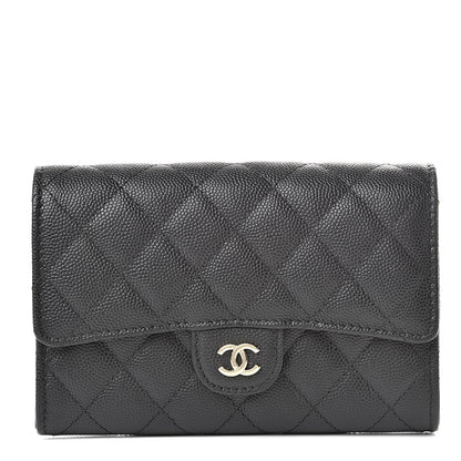 Chanel Caviar Quilted Medium Flap Wallet Black 1 of 9