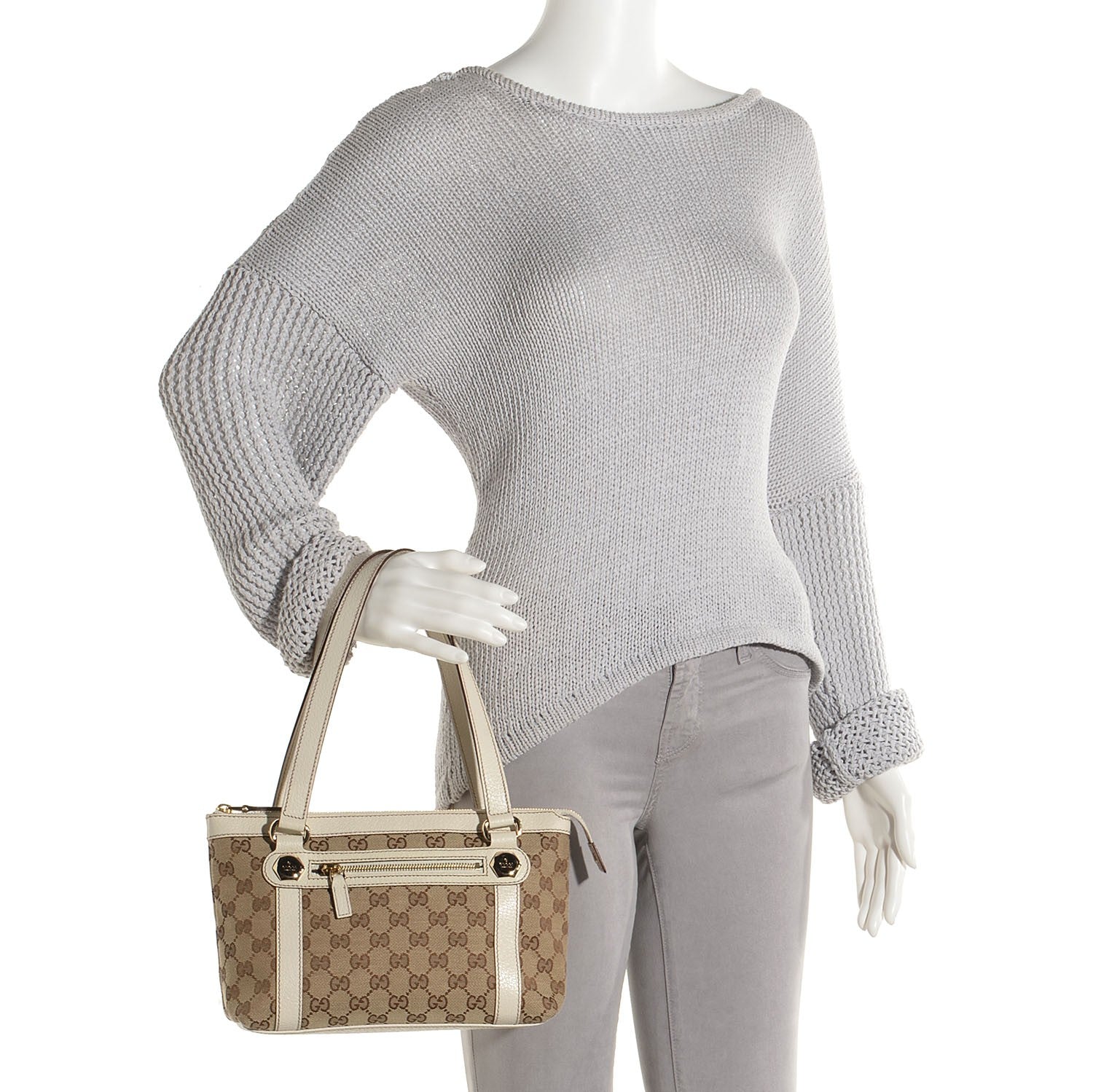 Gucci Monogram GG Charmy Small Tote Off White 2 of 7