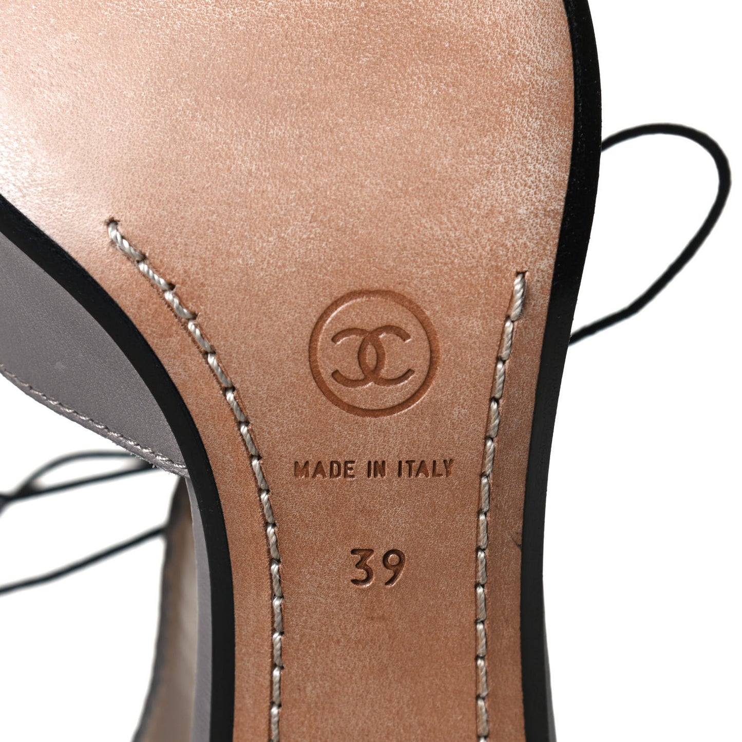 Patent Calfskin Lace Up Pumps 39 Grey Black