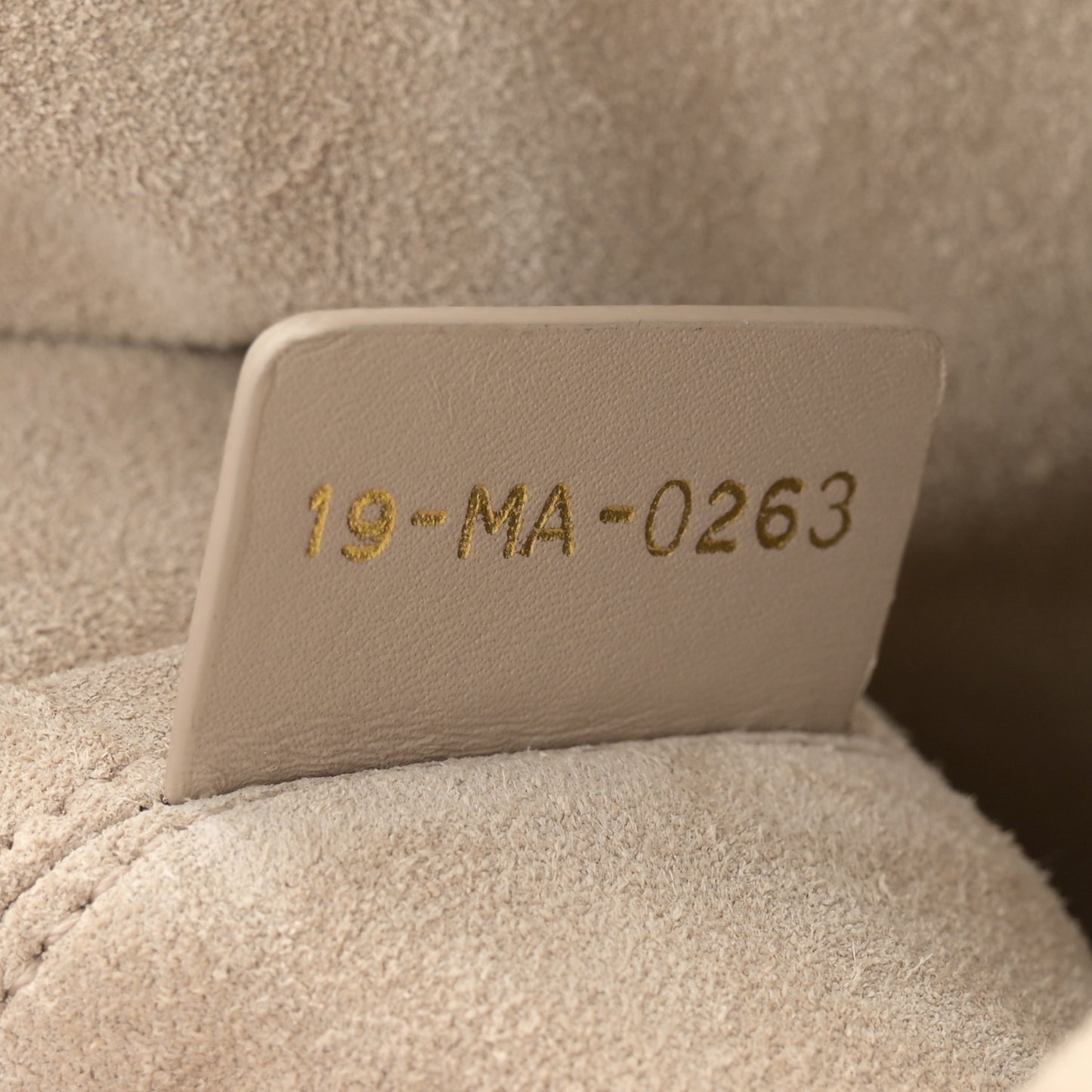 Calfskin Macrocannage Large Toujours Powder Beige