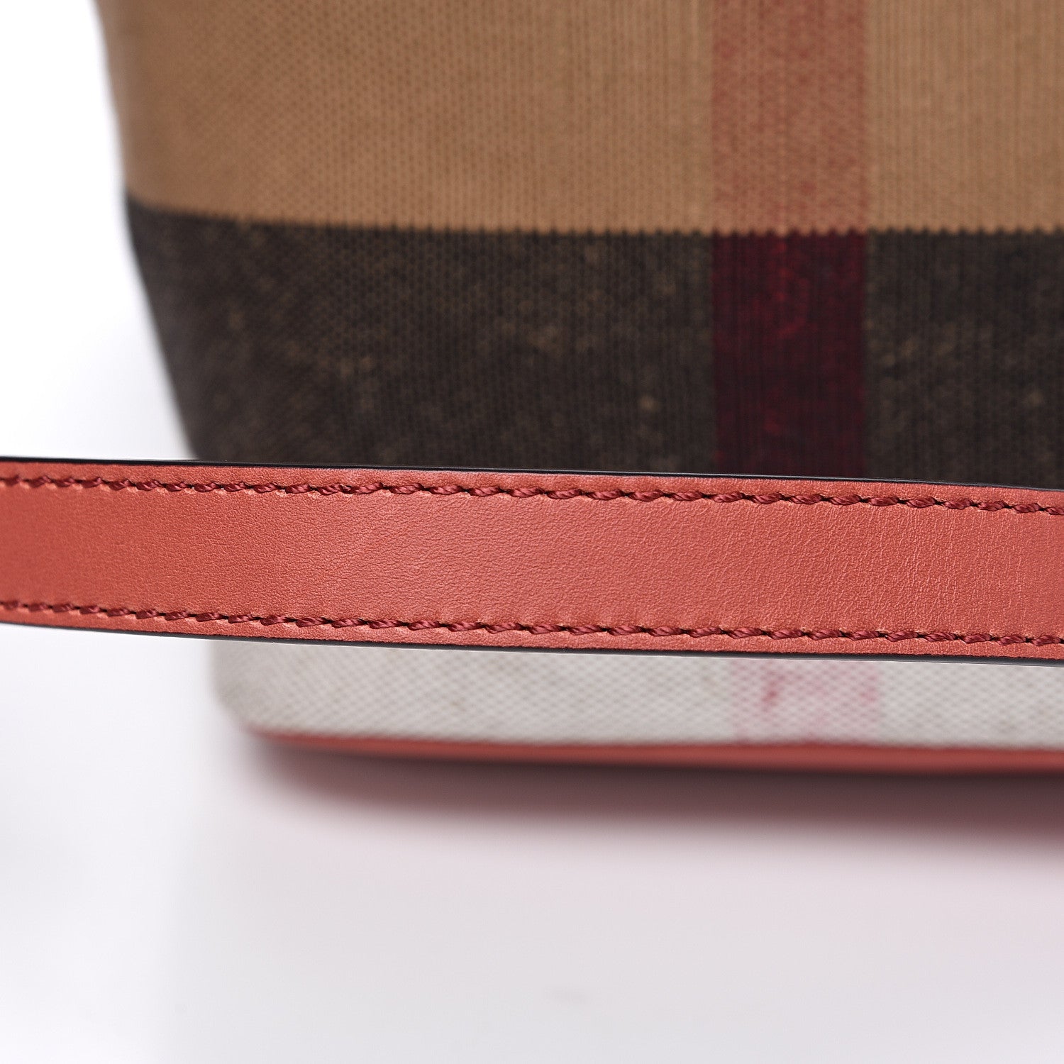 Burberry Canvas Mega Check Mini Ashby Tassel Crossbody Pink 11 of 12