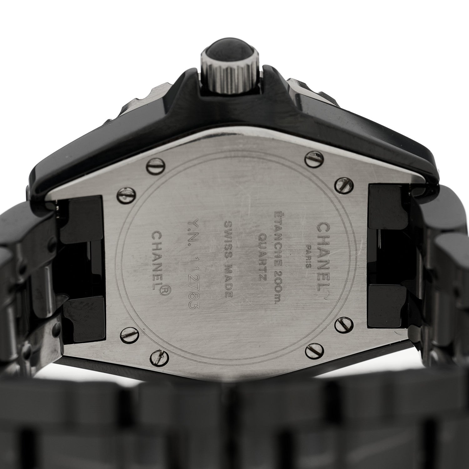 Chanel Stainless Steel Ceramic 33mm J12 Quartz Watch Black 4 of 5
