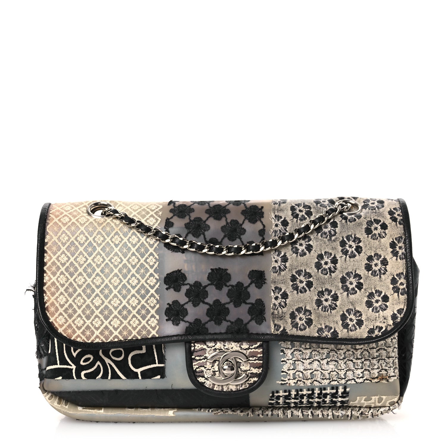 Chanel PVC Tweed Patchwork Medium Single Flap Black 1 of 11