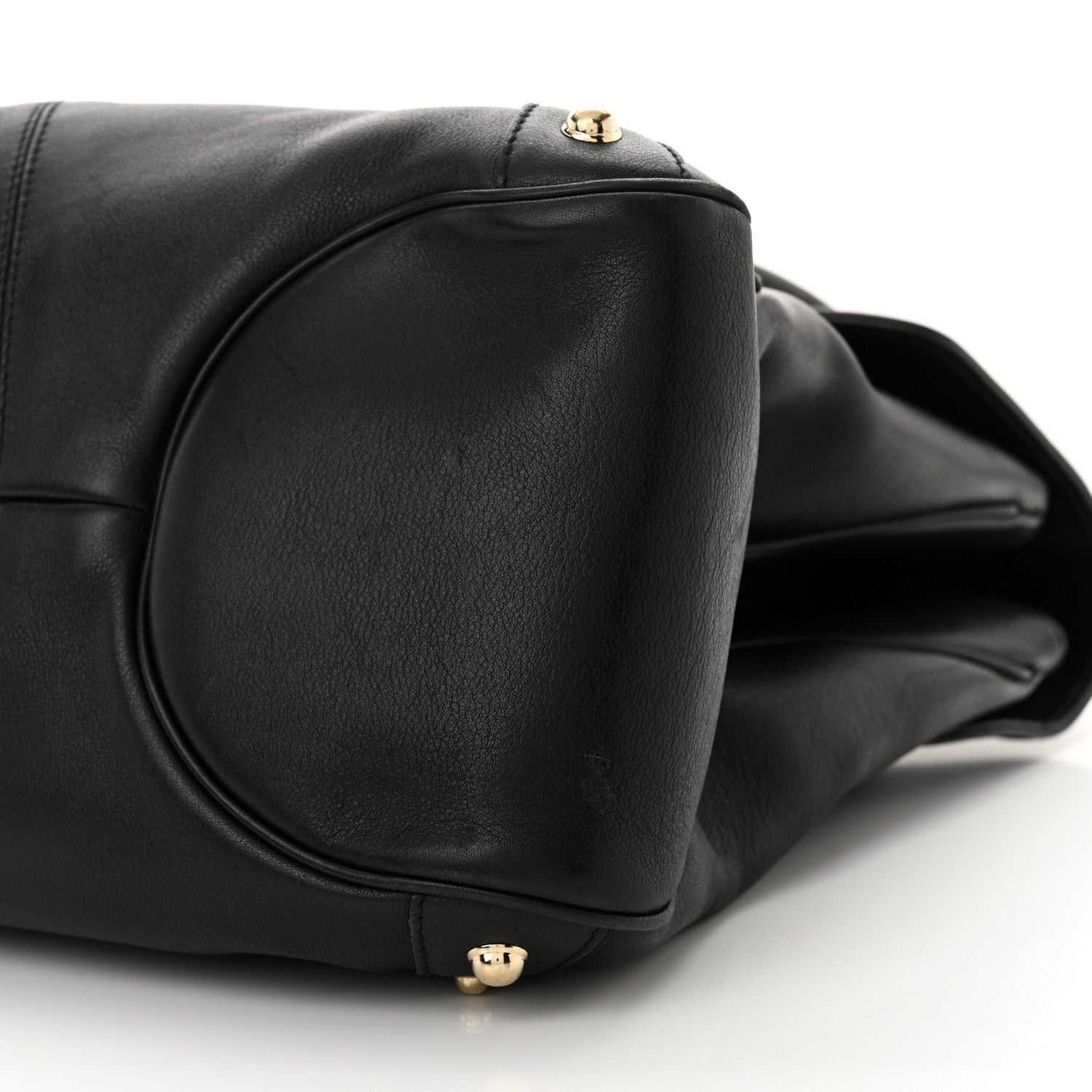 Gucci Grained Calfskin Large Horsebit Chain Flap Bag Black 10 of 16