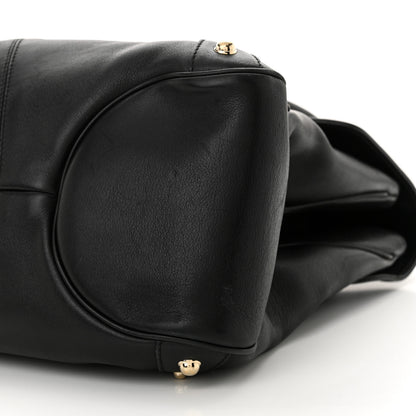 Gucci Grained Calfskin Large Horsebit Chain Flap Bag Black 10 of 16