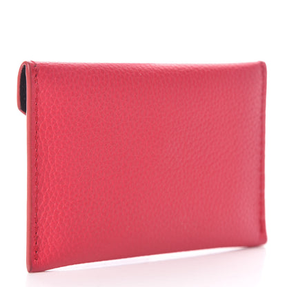 Alexander McQueen Calfskin Skull Envelope Card Holder Pink 3 of 8