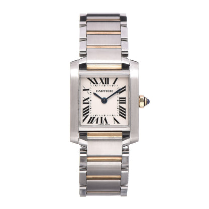 Cartier Stainless Steel 18K Yellow Gold 20mm Tank Francaise Quartz Watch 1 of 8